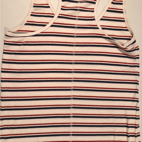 ❤️💲ALE❤️ Red White Blue stripes razor back tank top XXL with lots of stretch ❣️ - Picture 1 of 3